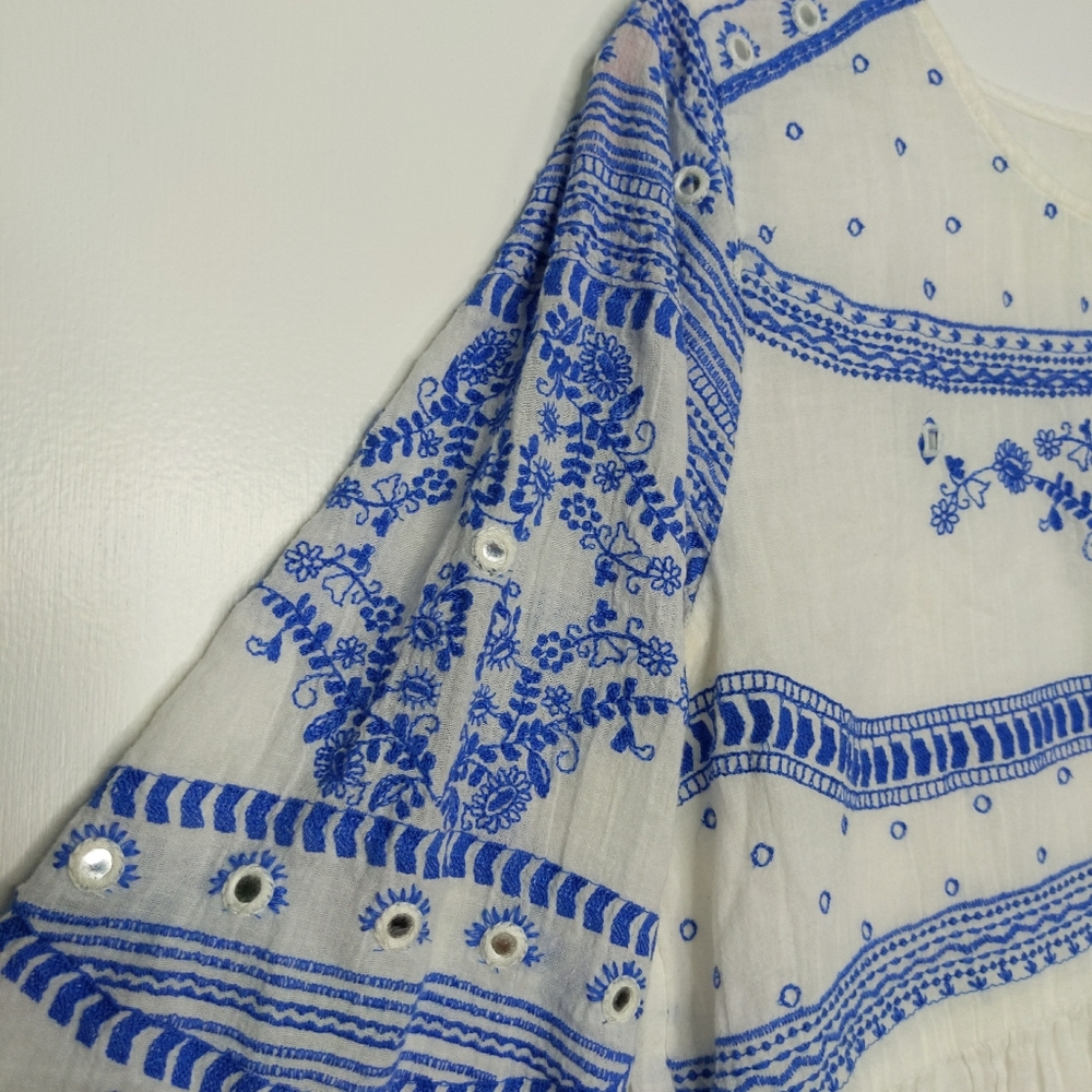 Anthropologie Mermaid Tunic Boho Top Blouse Tee B - Picture 5 of 11